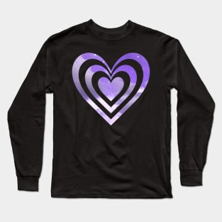 Pink Sky Heart Shape Long Sleeve T-Shirt